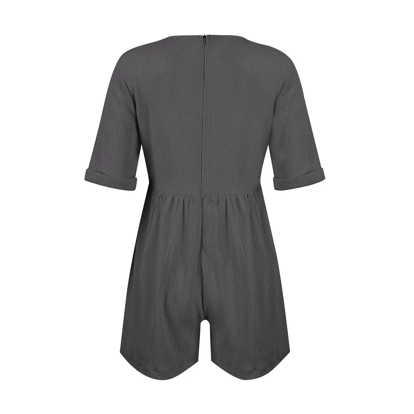 2024 Black V Neck Bat Cuff Shorts Set — feature 20