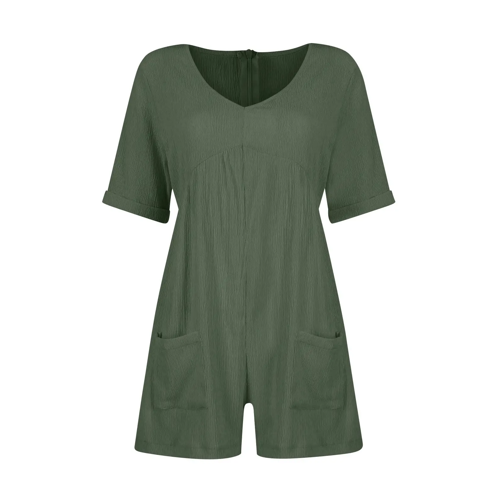 2024 Black V Neck Bat Cuff Shorts Set — feature 31