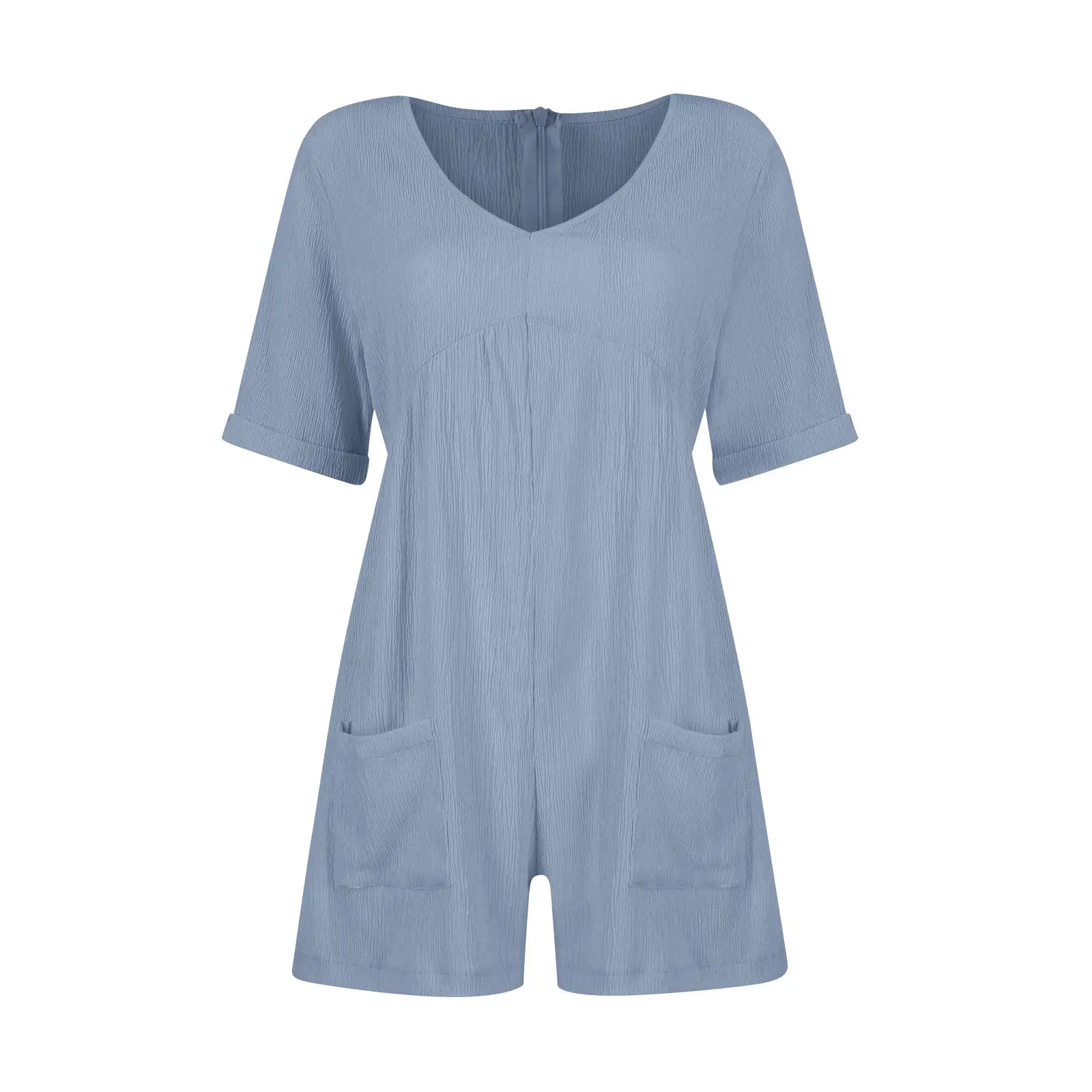 2024 Black V Neck Bat Cuff Shorts Set — feature 39