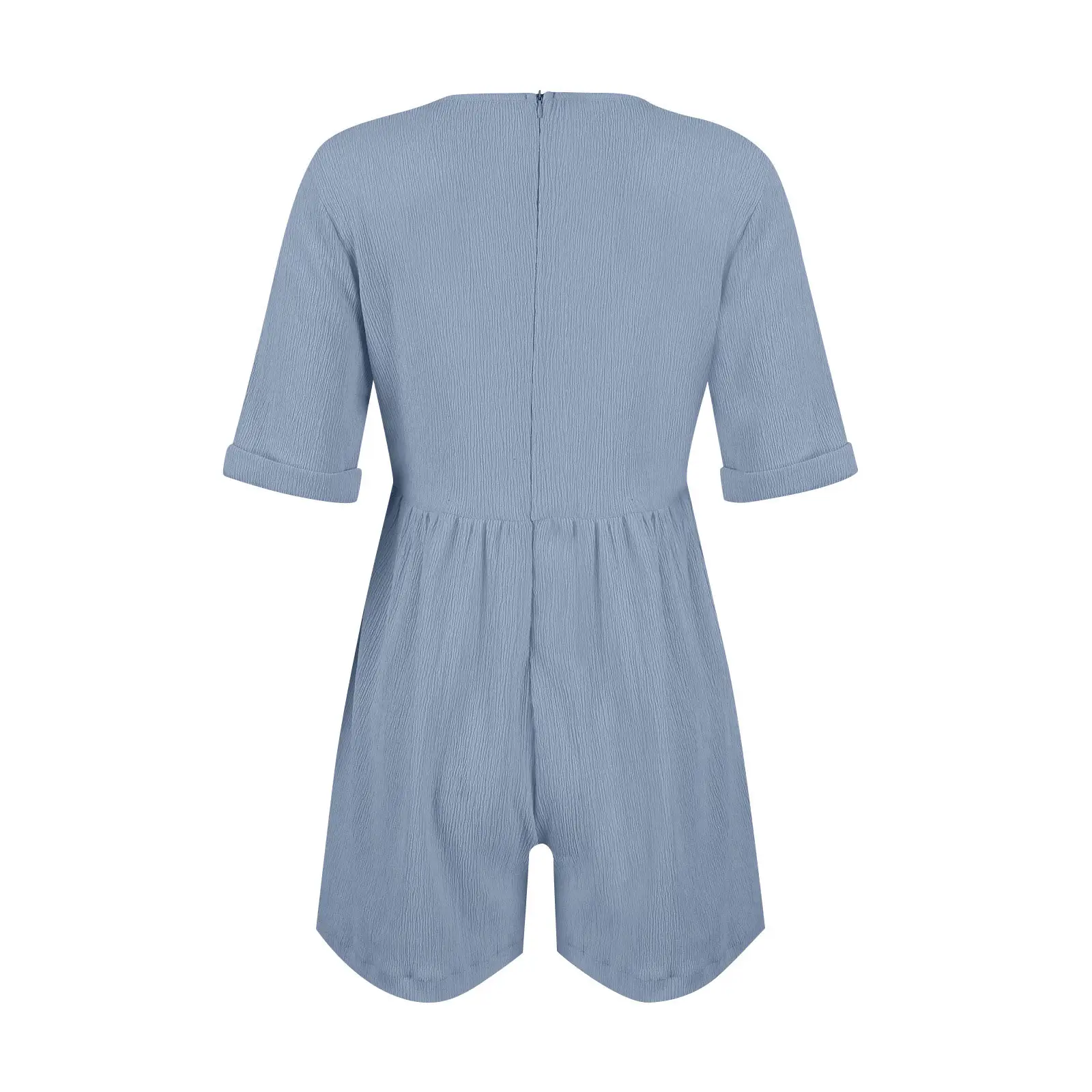 2024 Black V Neck Bat Cuff Shorts Set — feature 40