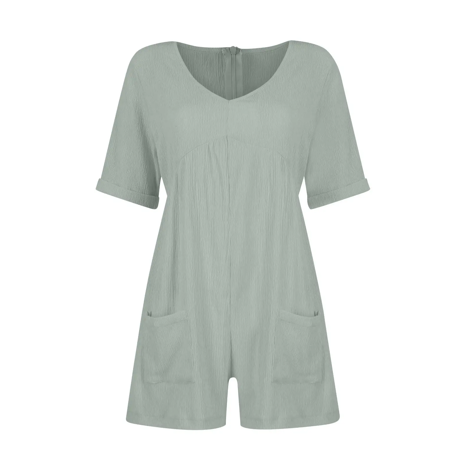 2024 Black V Neck Bat Cuff Shorts Set — feature 47