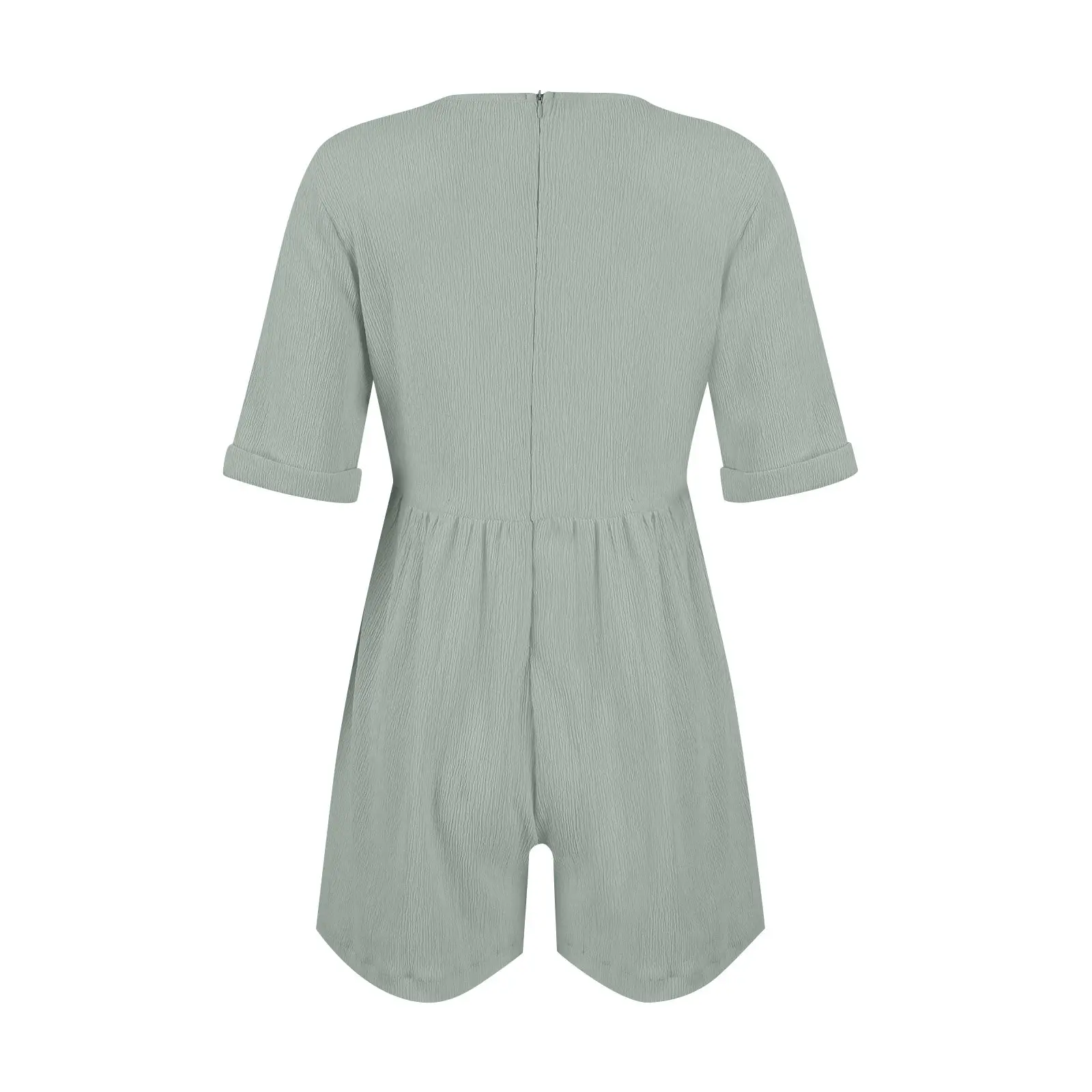 2024 Black V Neck Bat Cuff Shorts Set — feature 48