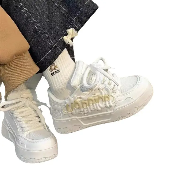 Women's White Mesh Casual Platform Shoes 2024 - Image 13