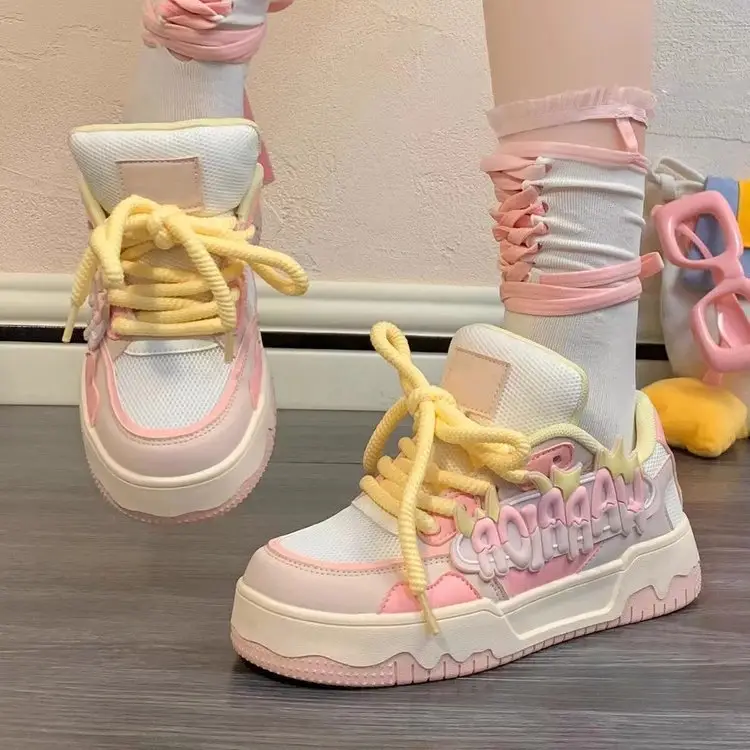 Women's White Mesh Casual Platform Shoes 2024 — feature 4