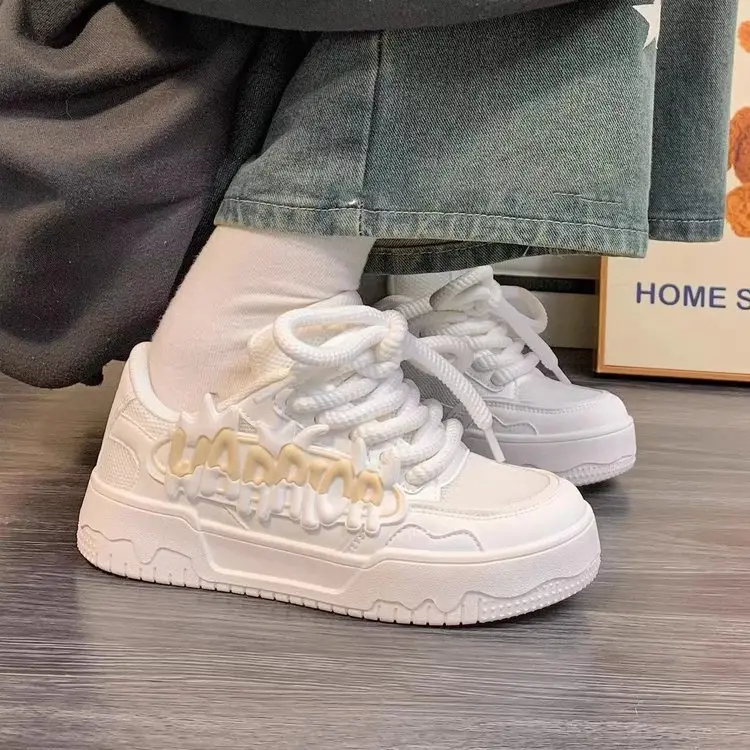 Women's White Mesh Casual Platform Shoes 2024 — feature 5