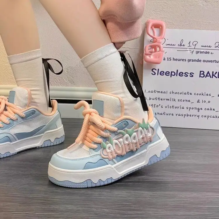 Women's White Mesh Casual Platform Shoes 2024 — feature 7