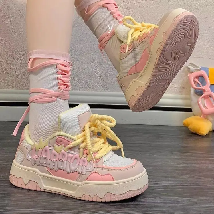 Women's White Mesh Casual Platform Shoes 2024 — feature 9