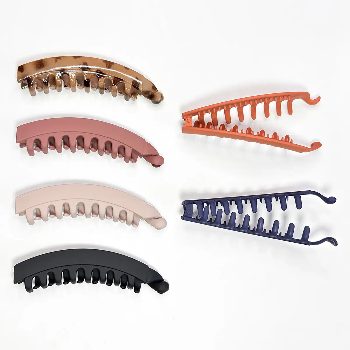 Frosted Banana Hair Clip for Women with 7 Pockets - Image 9