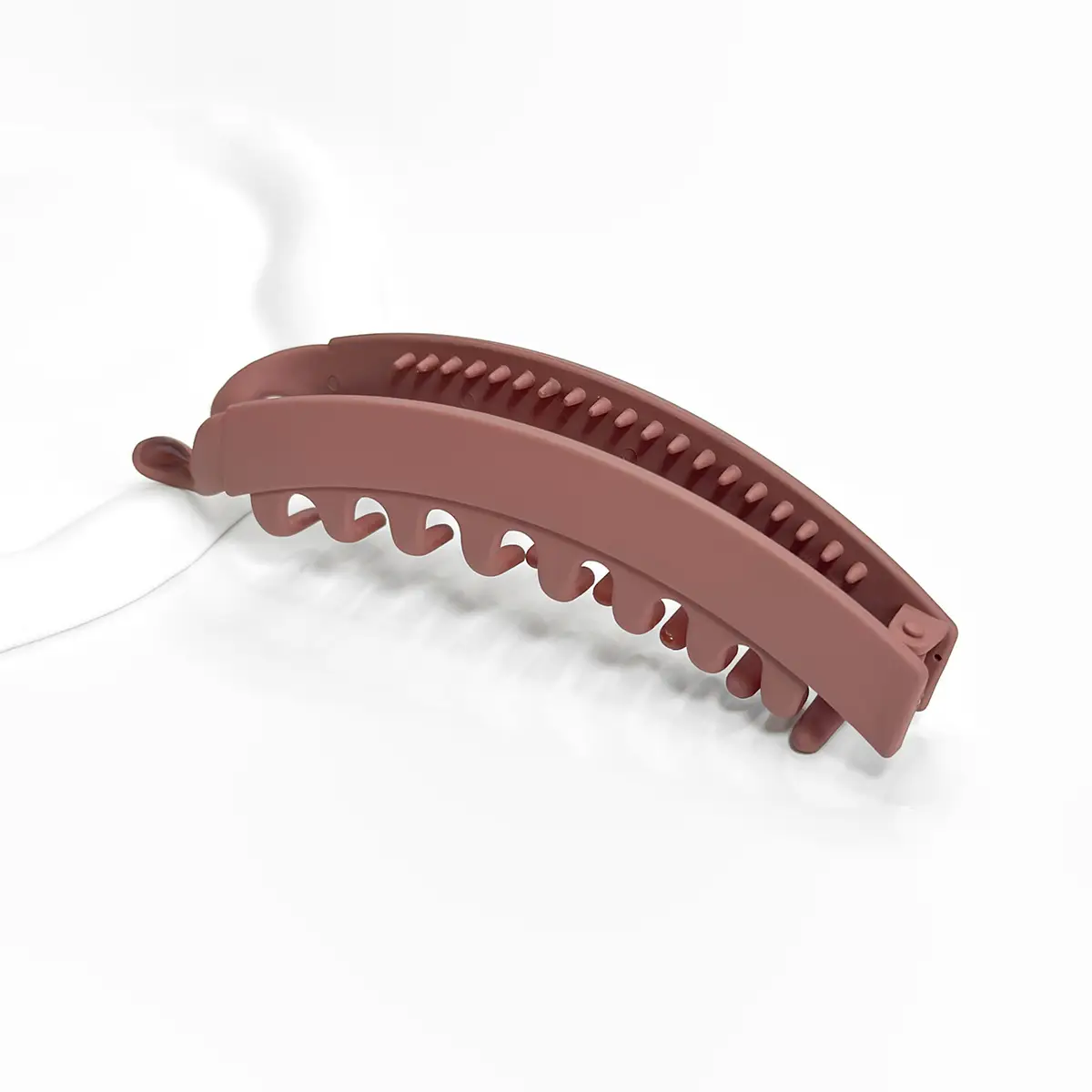 Frosted Banana Hair Clip for Women with 7 Pockets - Image 2