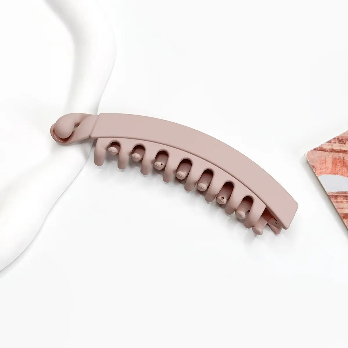 Frosted Banana Hair Clip for Women with 7 Pockets - Image 3