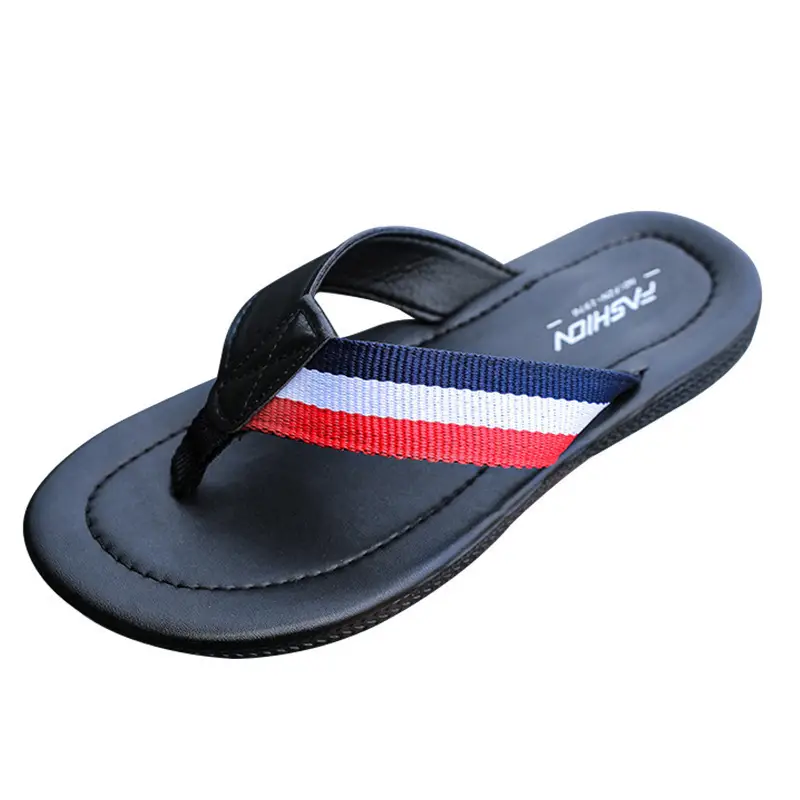2025 Men Casual Korean Slippers White Red Blue - Image 7