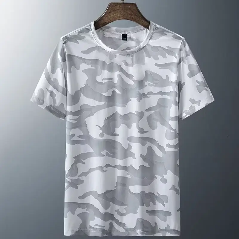Men Camouflage Ice Silk Short Sleeve T-Shirt - Image 2