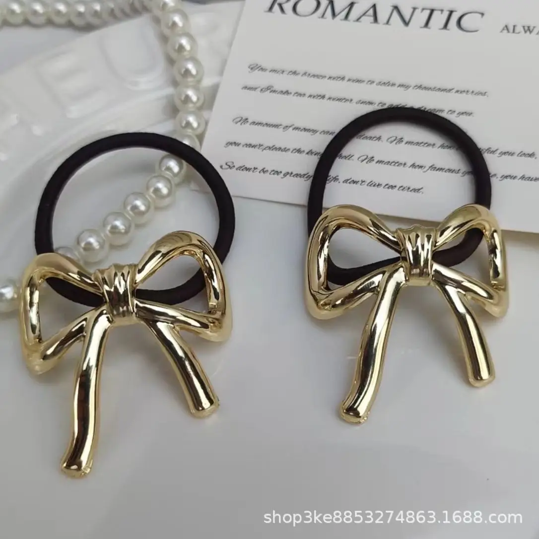 Golden Bow Hair Band for Women 2024 New Style - Image 3