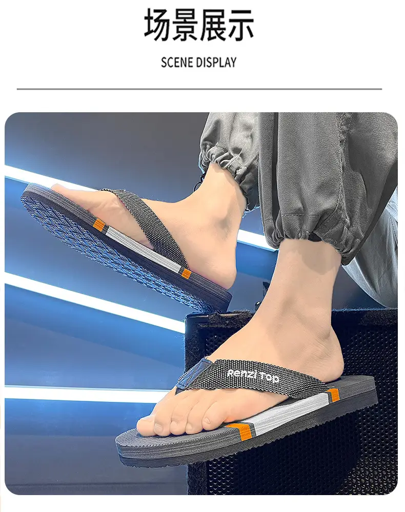 Cross-border Casual Home Flip Flops Beach Comfortable All-match Slippers Men's Daily Outdoor Summer Flat Sandals and Slippers — feature 8