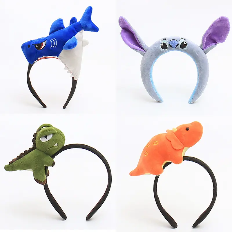 Cute Cartoon Dinosaur Headband Green Kids Adult
