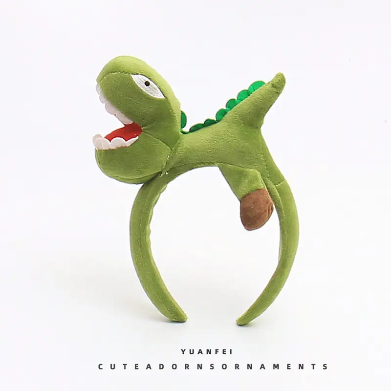 Cute Cartoon Dinosaur Headband Green Kids Adult
