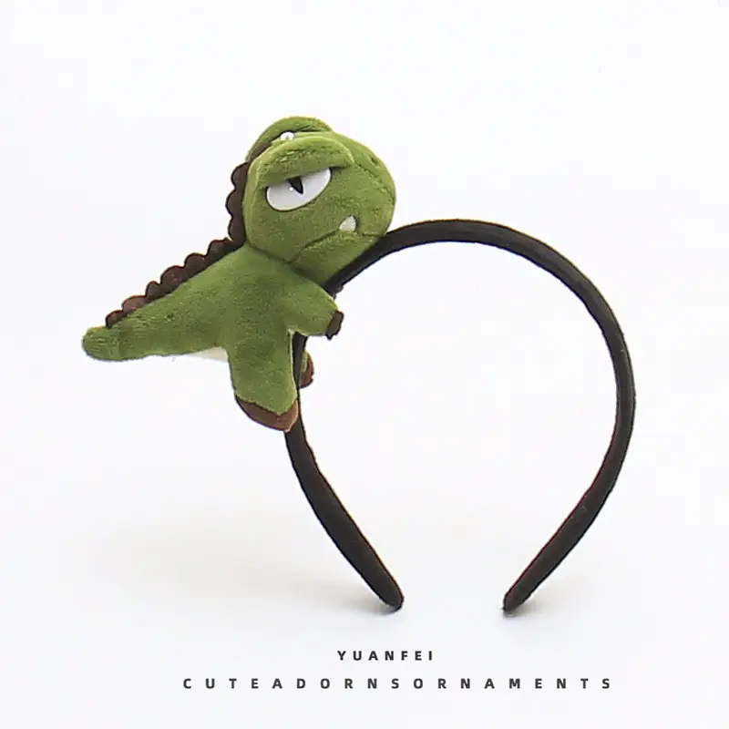 Cute Cartoon Dinosaur Headband Green Kids Adult