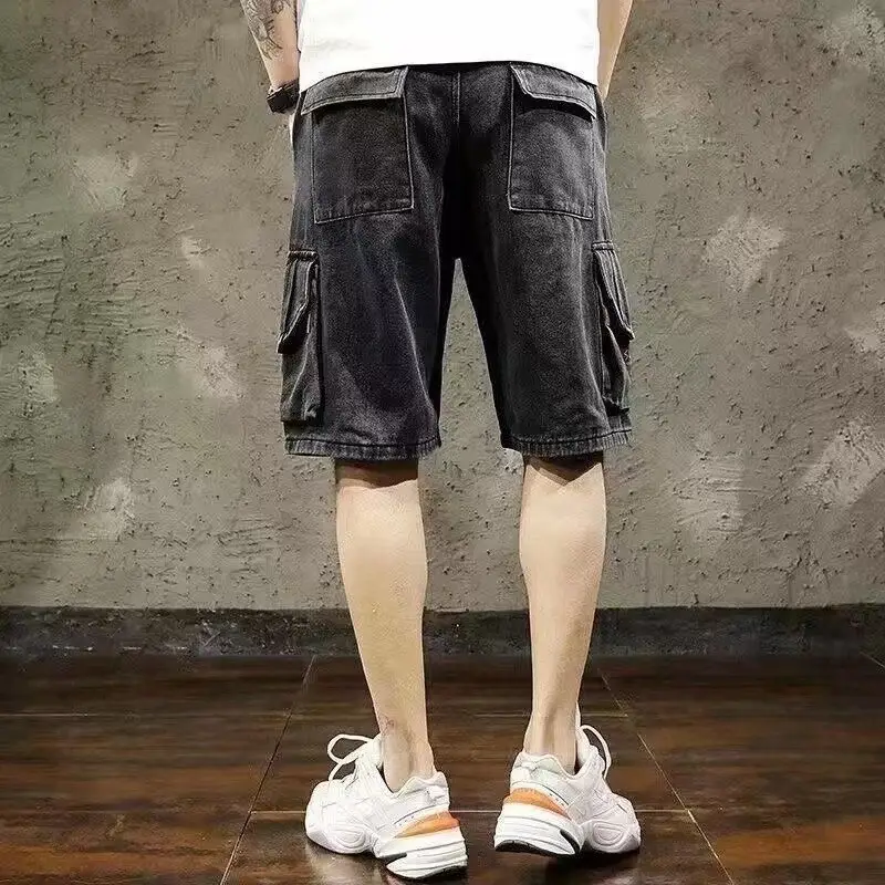 Men Denim Cargo Shorts 2026 Mid Length - Image 4