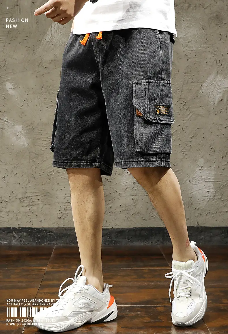 Men Denim Cargo Shorts 2026 Mid Length — feature 1