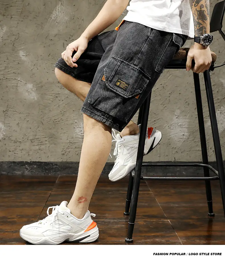 Men Denim Cargo Shorts 2026 Mid Length — feature 12