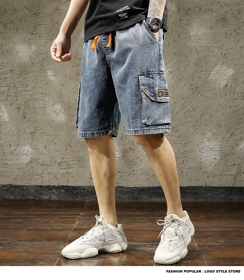 Men Denim Cargo Shorts 2026 Mid Length — feature 13