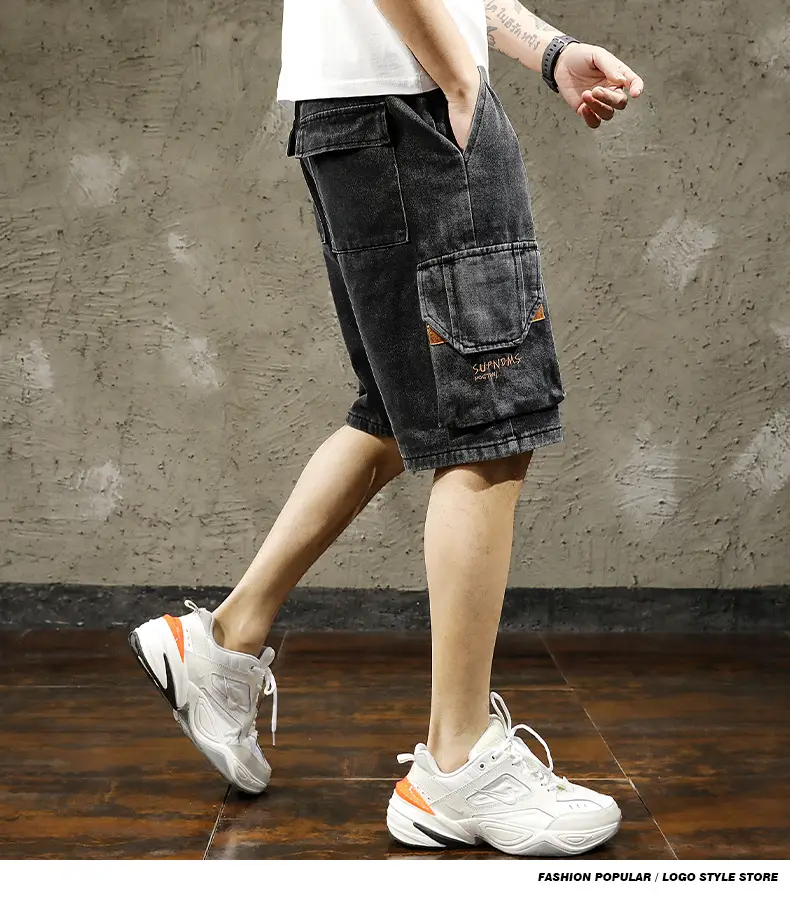 Men Denim Cargo Shorts 2026 Mid Length — feature 5