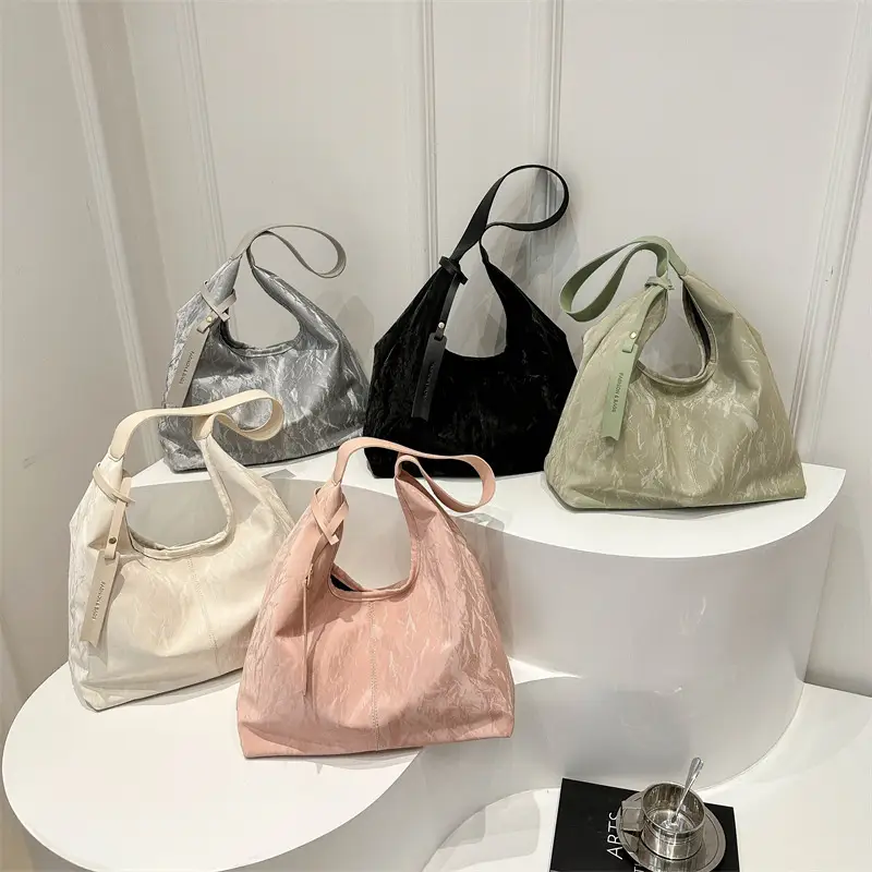 2025 Summer Women's Silver Shoulder Bag Office Commuter Tote