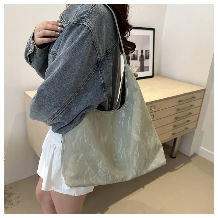 2025 Summer Women's Silver Shoulder Bag Office Commuter Tote — feature 15