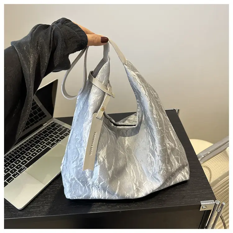 2025 Summer Women's Silver Shoulder Bag Office Commuter Tote — feature 24