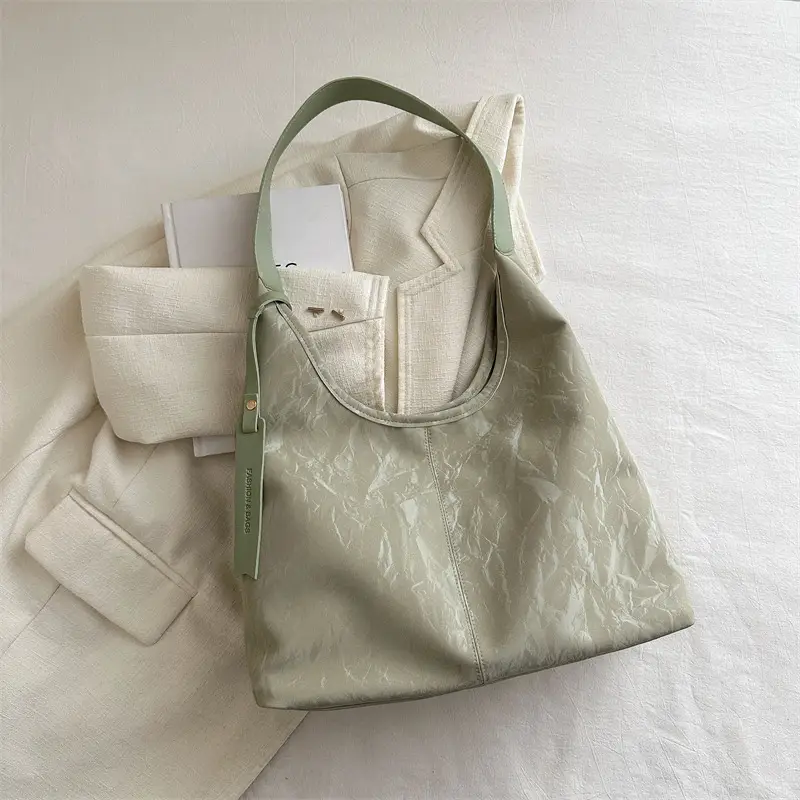2025 Summer Women's Silver Shoulder Bag Office Commuter Tote