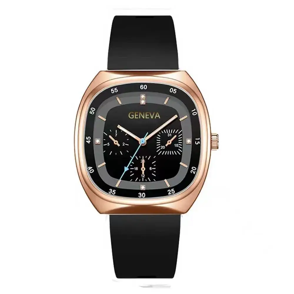 Women's Luminous Quartz Watch Brown Silicone Belt - Image 6