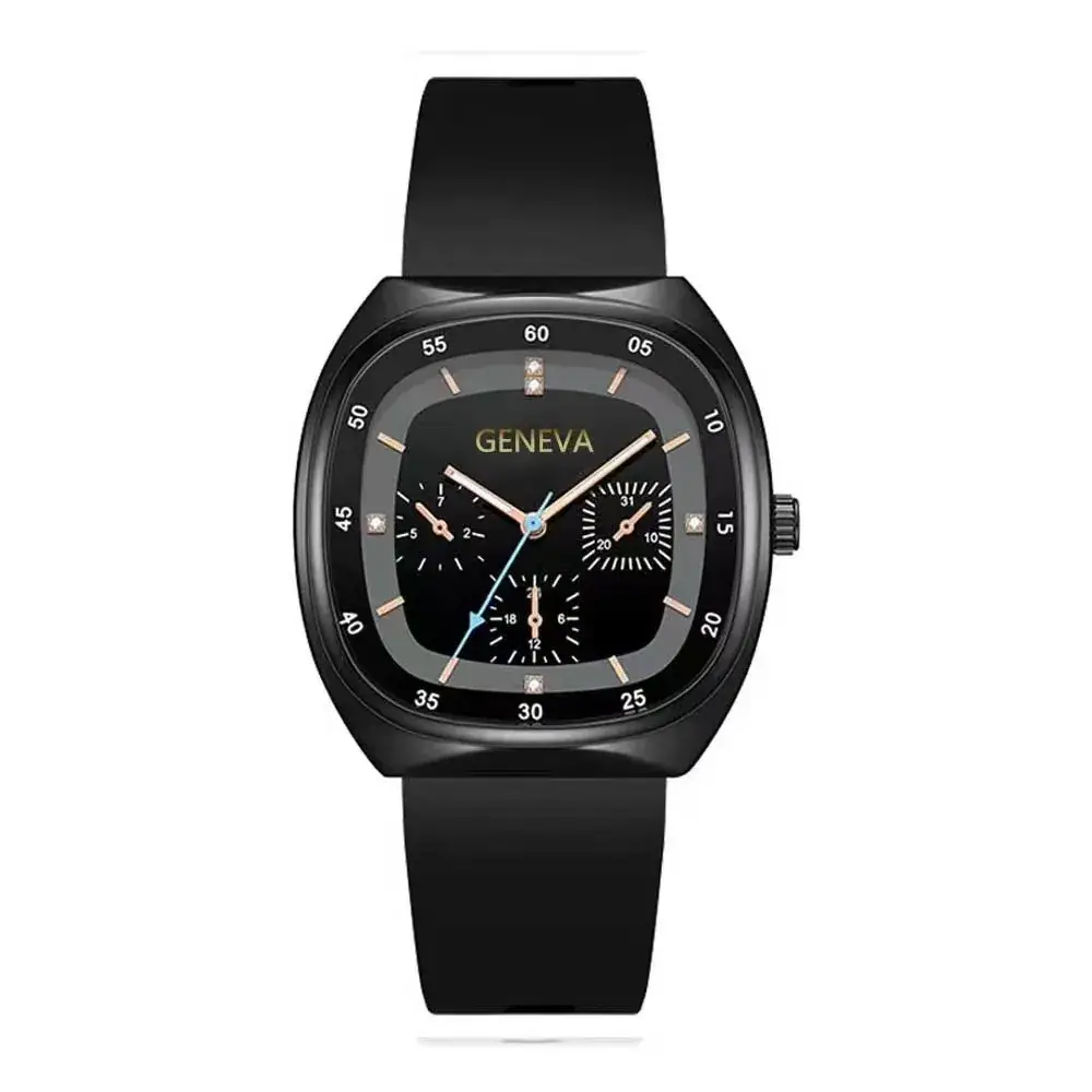 Women's Luminous Quartz Watch Brown Silicone Belt - Image 2