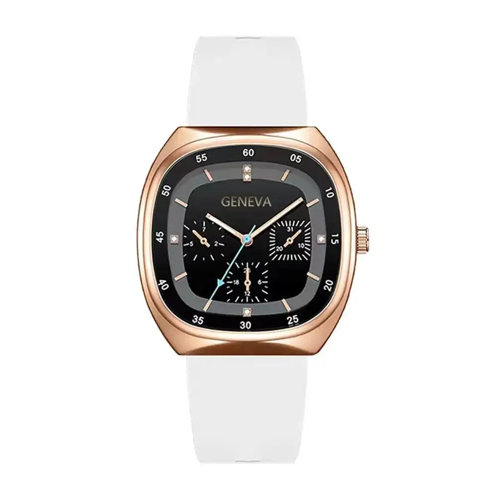Women's Luminous Quartz Watch Brown Silicone Belt - Image 4