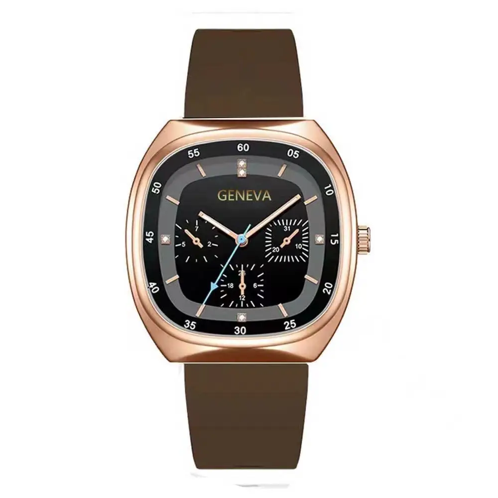 Women's Luminous Quartz Watch Brown Silicone Belt — feature 10