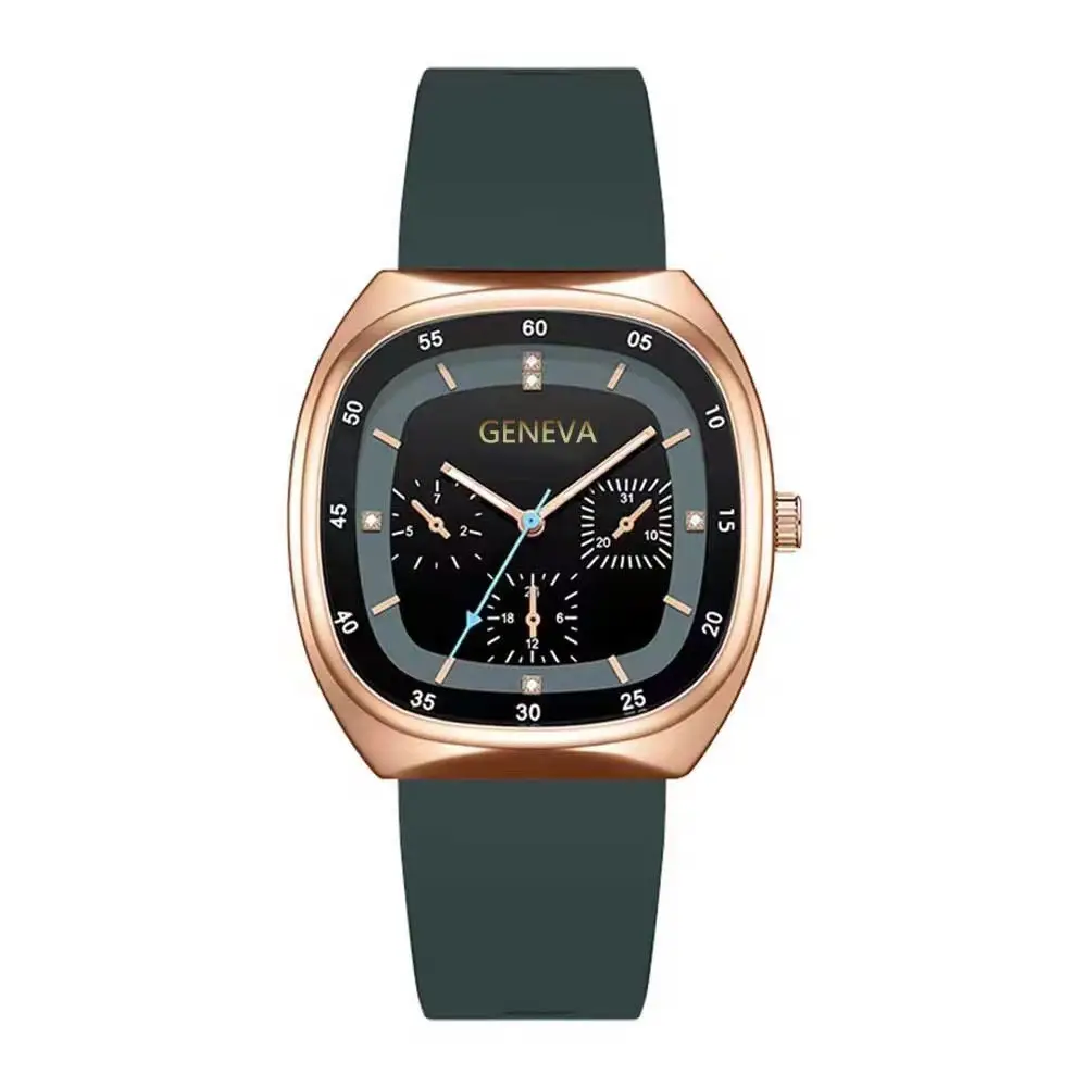 Women's Luminous Quartz Watch Brown Silicone Belt — feature 11