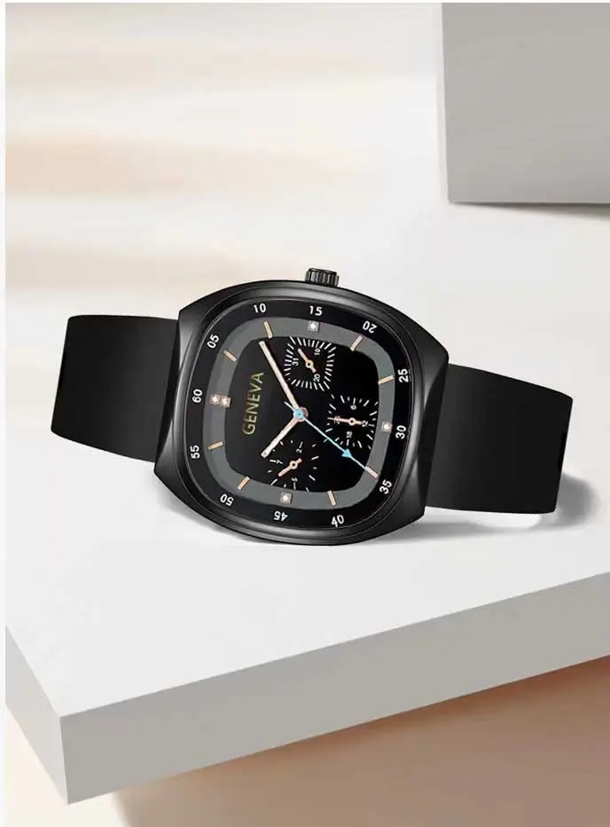 Women's Luminous Quartz Watch Brown Silicone Belt — feature 4