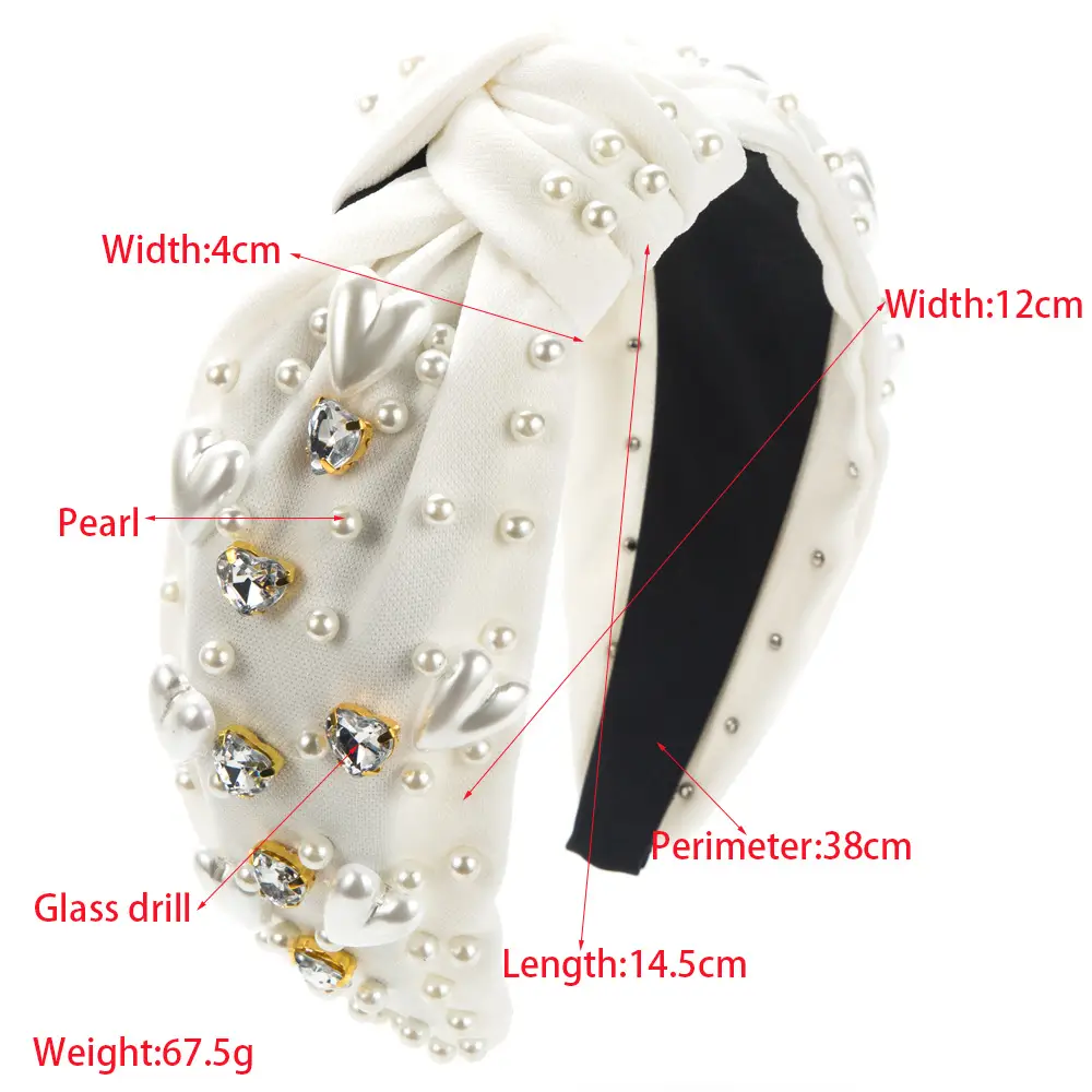 Black Baroque Diamond Hair Hoop for Women - Image 4