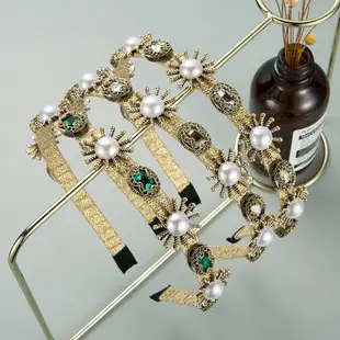 Black Baroque Diamond Hair Hoop for Women — feature 5