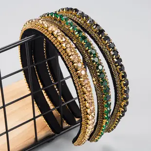 Black Baroque Diamond Hair Hoop for Women — feature 6