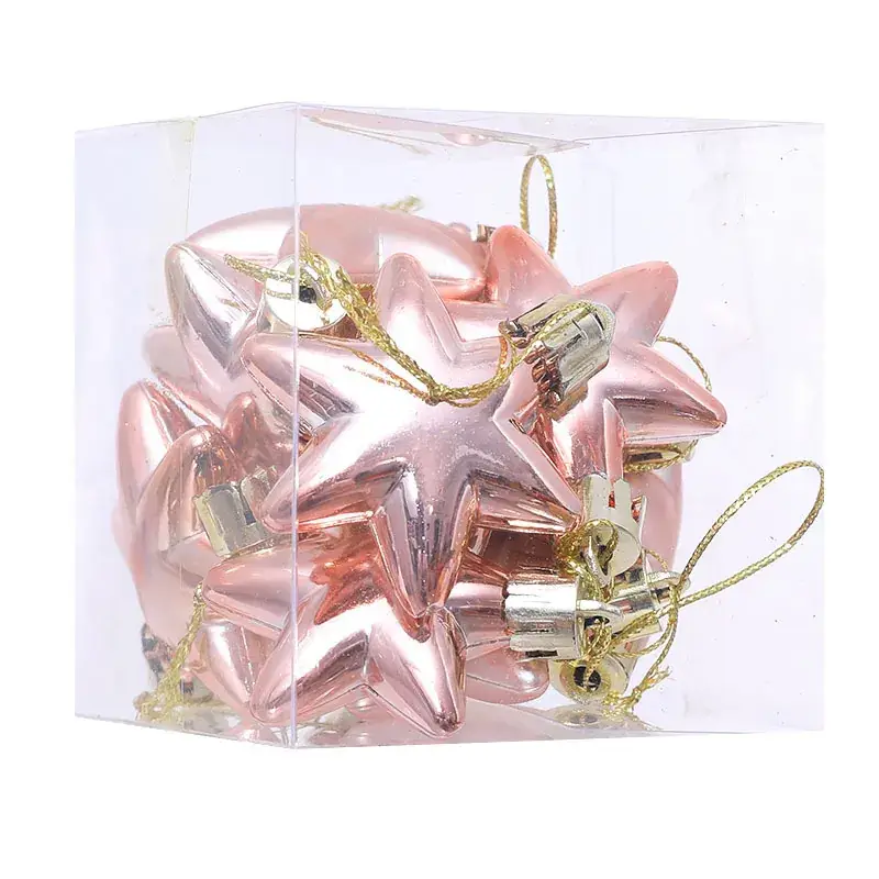 2024 Christmas Tree Pendants 5cm Electroplated Blue 12pcs - Image 9