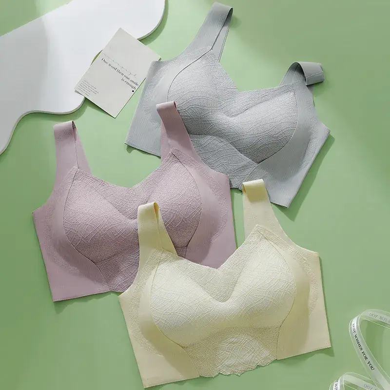 Women's Fixed Bra Small Chest Large Gather Upper Bra without Steel Ring Vest Bra - Image 8