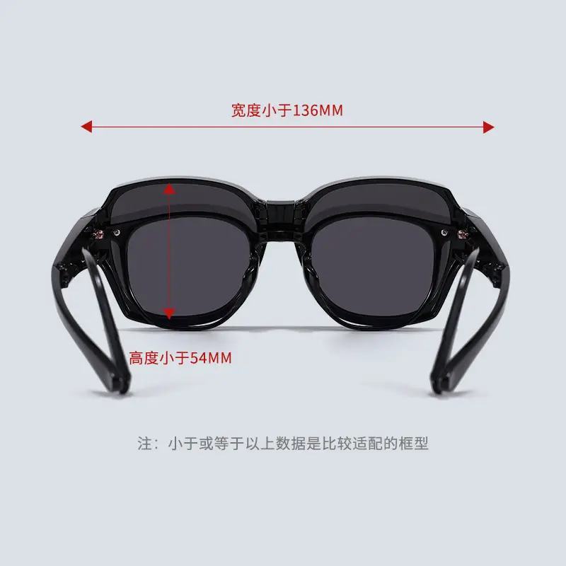 Polarized Sunglasses Green Black Frame Slimming Large - Image 9