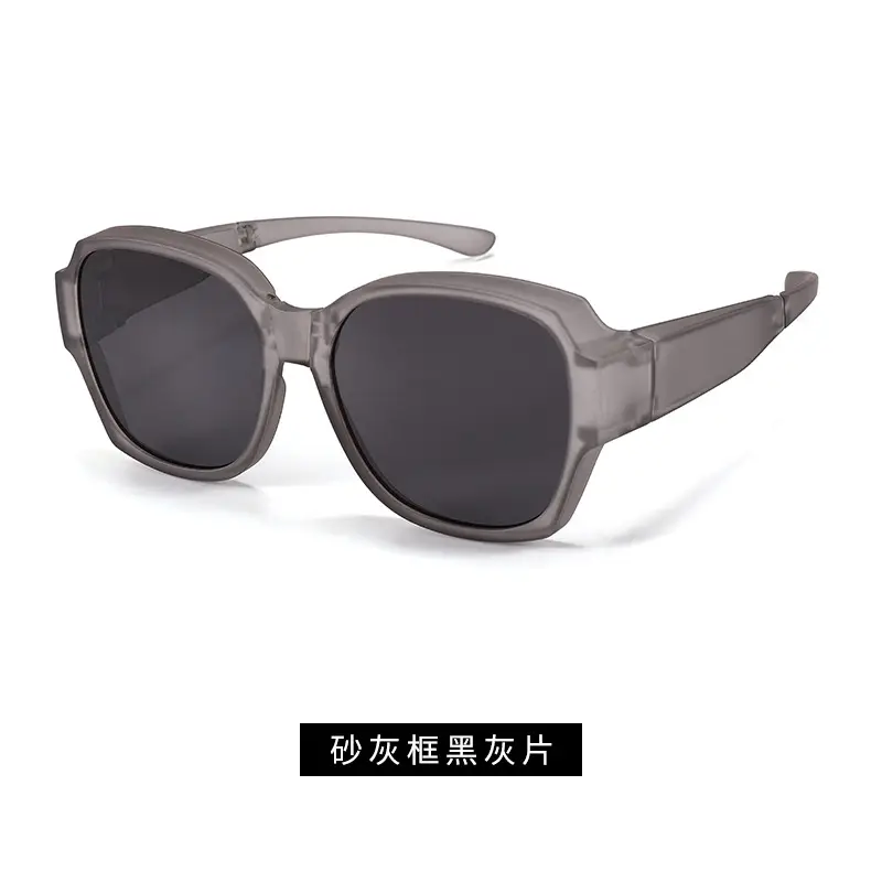 Polarized Sunglasses Green Black Frame Slimming Large - Image 4
