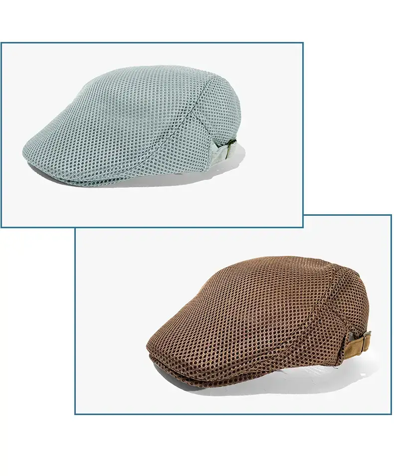 Men's Black Korean Style Beret Cap Summer Casual Painter's Cap — feature 11