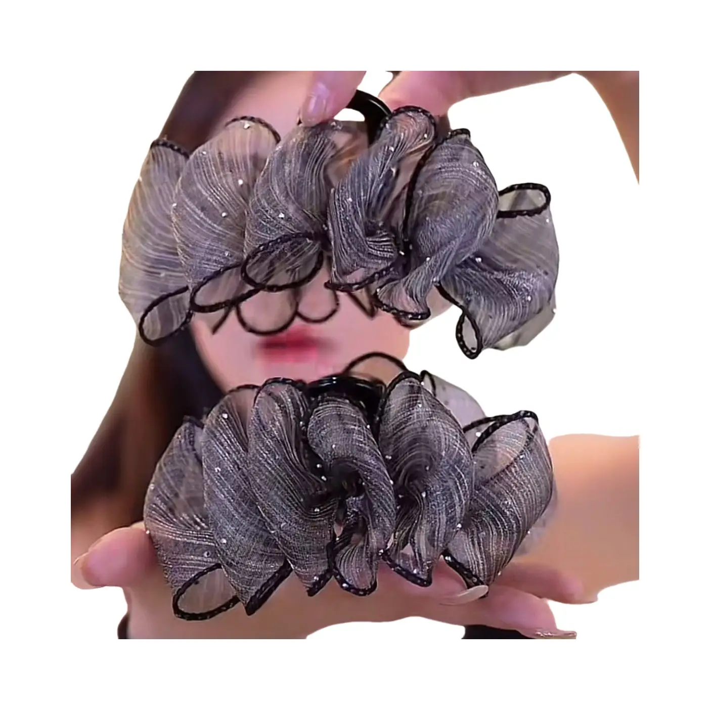 Black Butterfly Flower Hair Clip for Women - Image 9