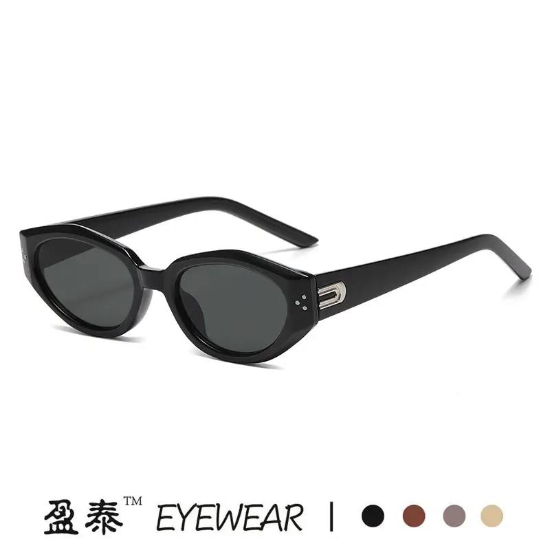 Grey Black Korean Sunglasses Women High End White Frame - Image 8