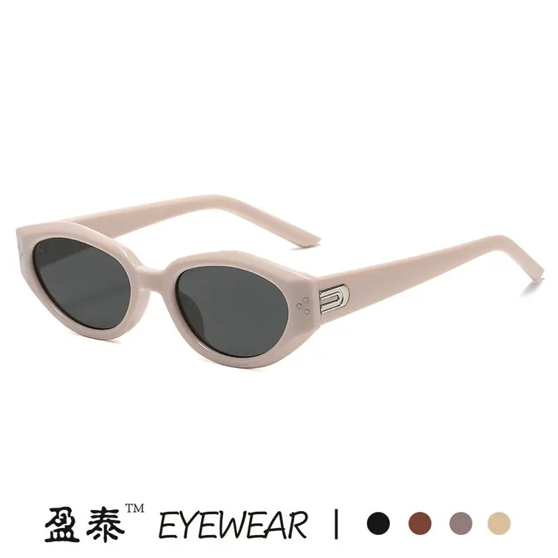 Grey Black Korean Sunglasses Women High End White Frame - Image 9