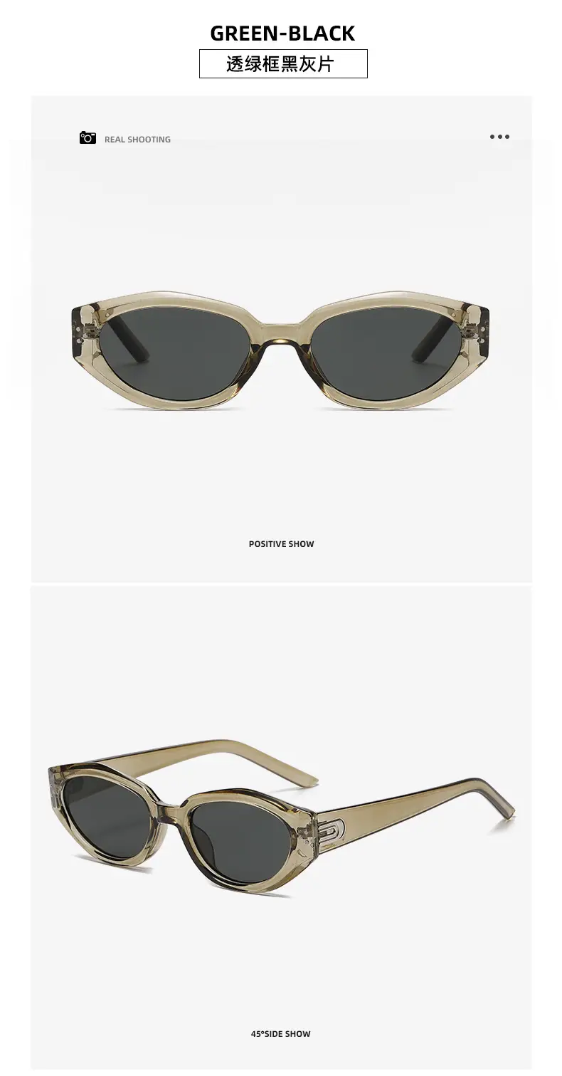 Grey Black Korean Sunglasses Women High End White Frame — feature 15