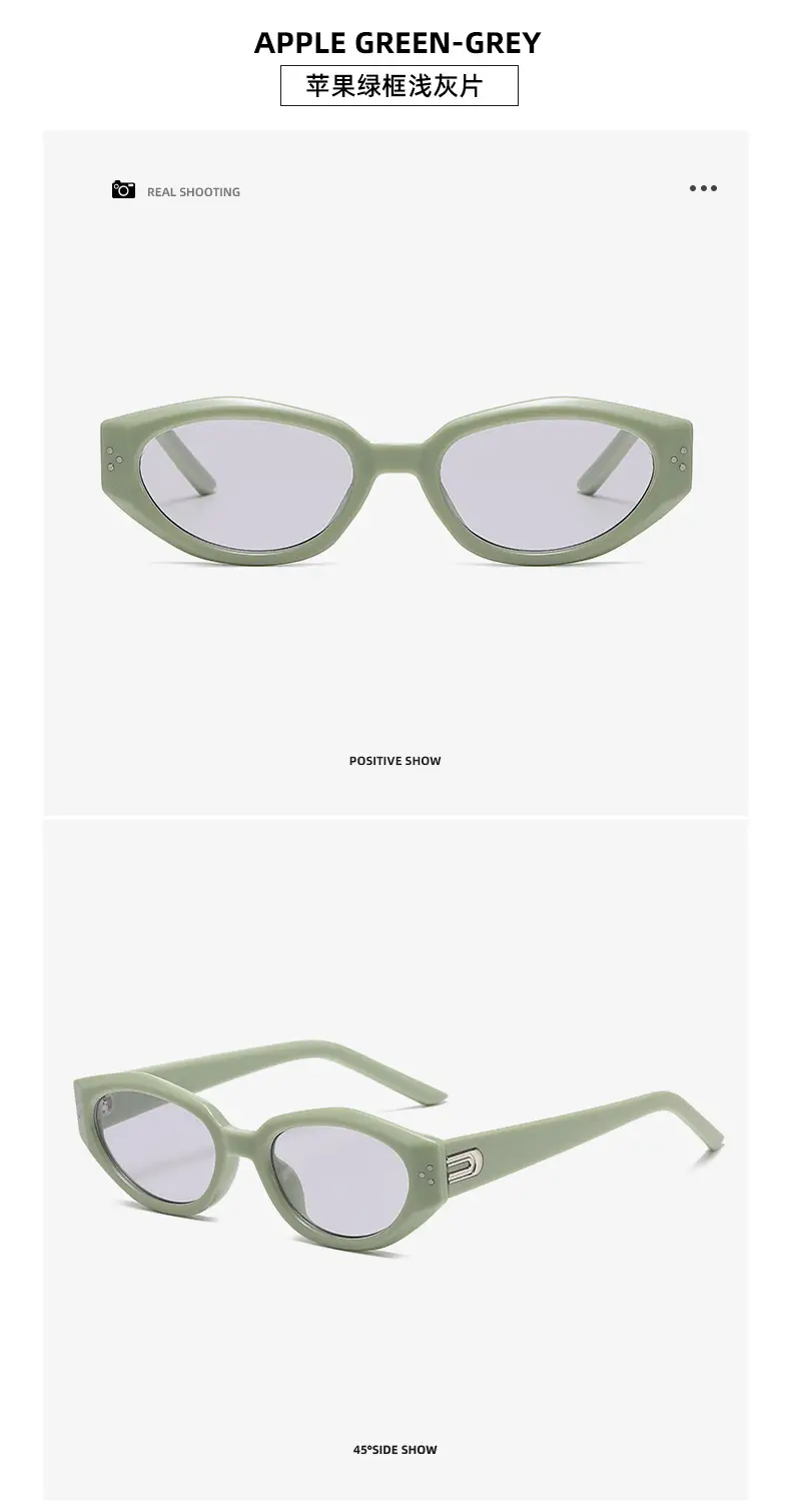 Grey Black Korean Sunglasses Women High End White Frame — feature 17