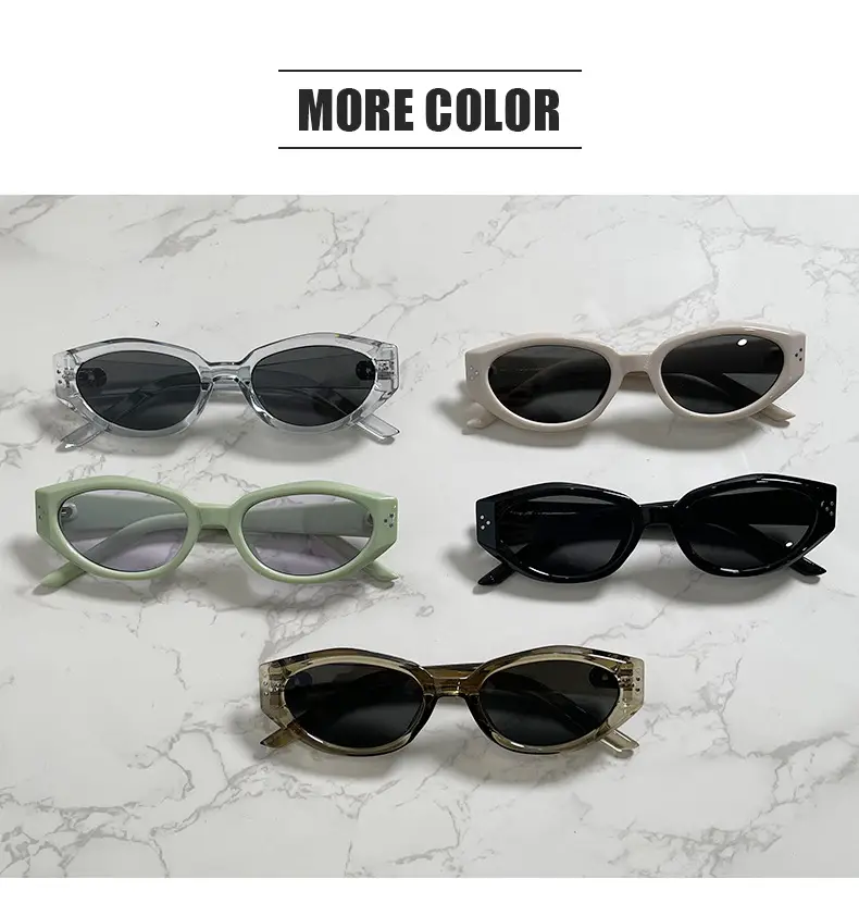 Grey Black Korean Sunglasses Women High End White Frame — feature 19